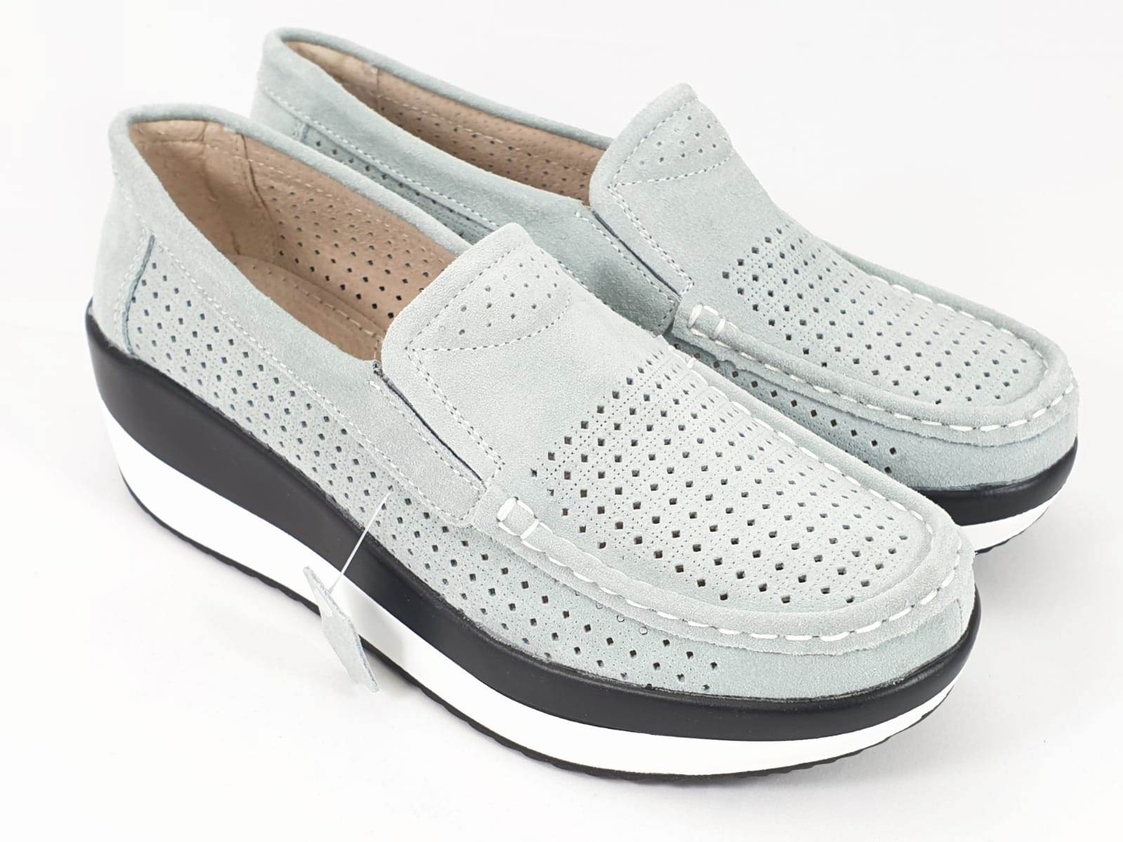 Pantofi dama piele gri Tina2 biashoes.ro imagine reduceri